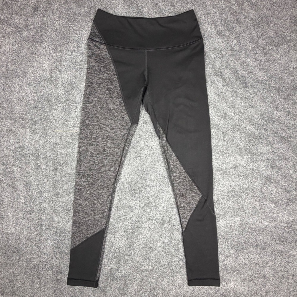 Yogalicious Womens XS High Rise Colorblock Leggings Black Heather Grey Athletic